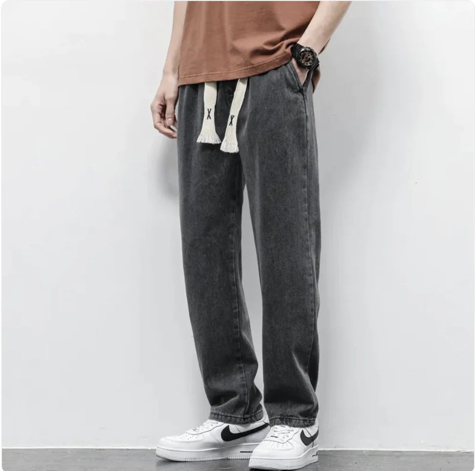 Men's Summer Wide - Leg Drawstring Jeans - mrbonnystore - mrbonnystore - E6FPTZOS6 - #product_title# - Men's Summer Wide - Leg Drawstring Jeans - My Store - #store_name# - #Category# - #Product Name#