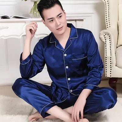 Men's Designer Ice Silk Pajama Set - mrbonnystore - mrbonnystore - 819589_FQLI7F0 - #product_title# - Men's Designer Ice Silk Pajama Set - #store_name# - #Category# - #Product Name#