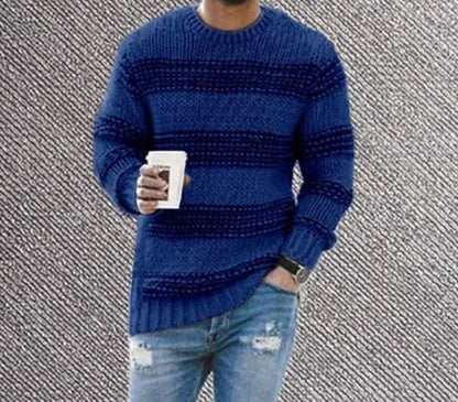 Men's Striped Knit Pullover - mrbonnystore - mrbonnystore - D3ZNM3ZRH - #product_title# - Men's Striped Knit Pullover - My Store - #store_name# - #Category# - #Product Name#