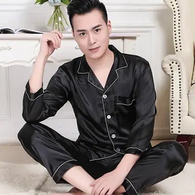 Men's Designer Ice Silk Pajama Set - mrbonnystore - mrbonnystore - 819589_4OHKPDL - #product_title# - Men's Designer Ice Silk Pajama Set - #store_name# - #Category# - #Product Name#