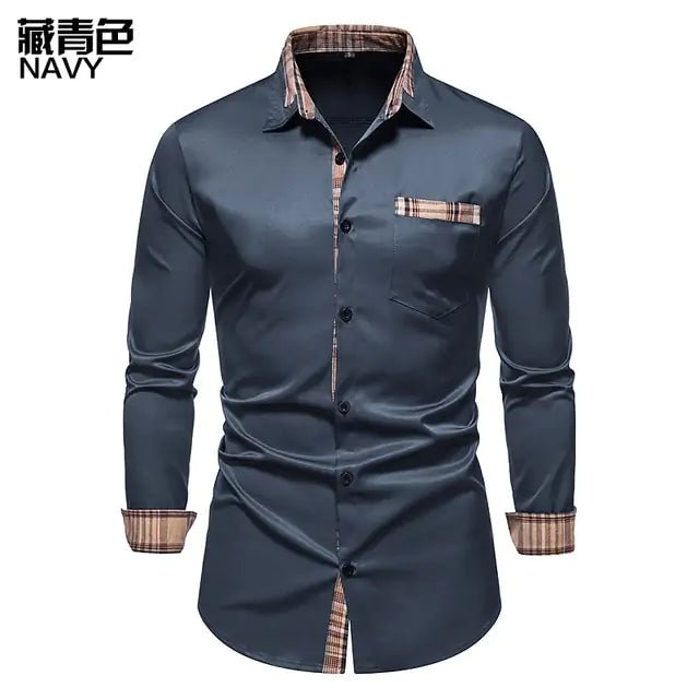 Patchwork Formal Shirts for Men - mrbonnystore - mrbonnystore - 760543_IFSCE2R - #product_title# - Patchwork Formal Shirts for Men - #store_name# - #Category# - #Product Name#