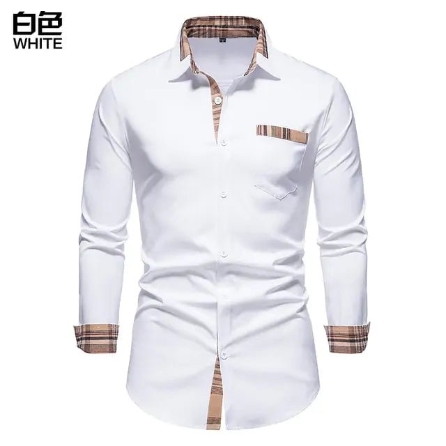 Patchwork Formal Shirts for Men - mrbonnystore - mrbonnystore - 760543_ACHX7MO - #product_title# - Patchwork Formal Shirts for Men - #store_name# - #Category# - #Product Name#