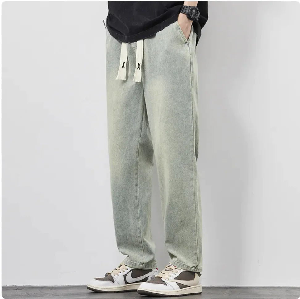 Men's Summer Wide - Leg Drawstring Jeans - mrbonnystore - mrbonnystore - 7AU9DM0YE - #product_title# - Men's Summer Wide - Leg Drawstring Jeans - My Store - #store_name# - #Category# - #Product Name#