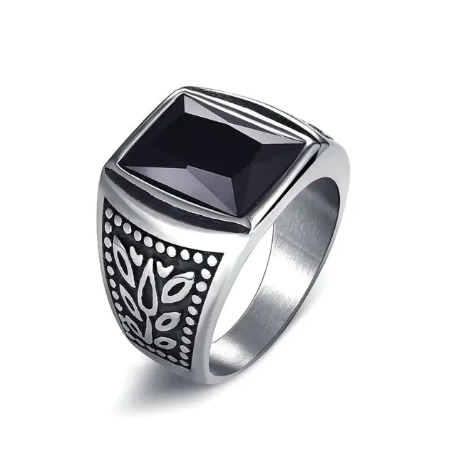 Men's Square Charm Ring - mrbonnystore - mrbonnystore - 678265_KTW7DOS - #product_title# - Men's Square Charm Ring - #store_name# - #Category# - #Product Name#