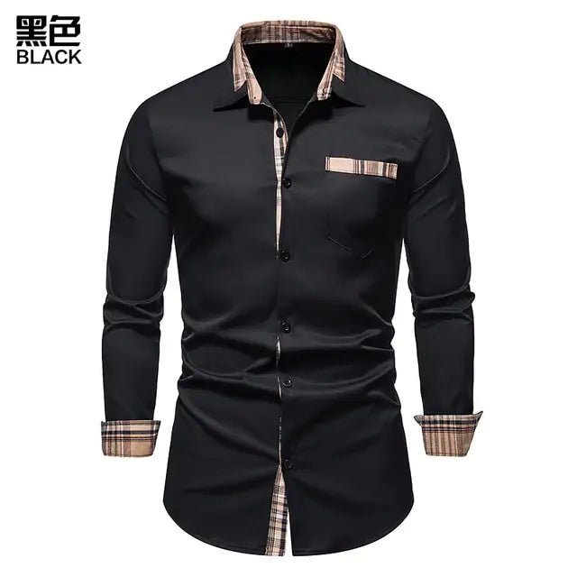 Patchwork Formal Shirts for Men - mrbonnystore - mrbonnystore - 760543_VTGRIHK - #product_title# - Patchwork Formal Shirts for Men - #store_name# - #Category# - #Product Name#