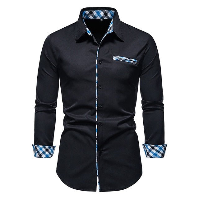 Patchwork Formal Shirts for Men - mrbonnystore - mrbonnystore - 760543_II4MQWM - #product_title# - Patchwork Formal Shirts for Men - #store_name# - #Category# - #Product Name#