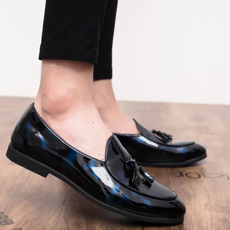 il Lussone - Italian Style Patent Leather Loafers for Men - mrbonnystore - mrbonnystore - 4000659559809 - cx7601 - heise - 5.5 - #product_title# - il Lussone - Italian Style Patent Leather Loafers for Men - My Store - #store_name# - #Category# - #Product Name#