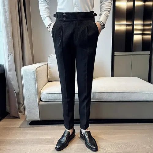 Autumn Winter Pantalones Hombre High Waist Waffle Business Casual Suit Pants for Men - mrbonnystore - mrbonnystore - 1284841_N613Y0Q - #product_title# - Autumn Winter Pantalones Hombre High Waist Waffle Business Casual Suit Pants for Men - My Store - #store_name# - #Category# - #Product Name#