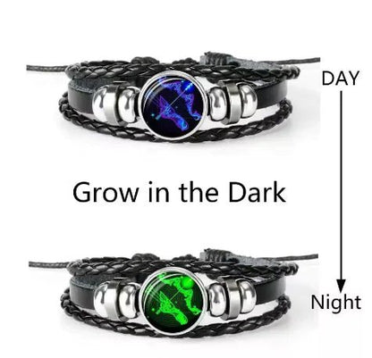 Luminous Zodiac Constellation Braided Couples Leather Bracelet for Men - mrbonnystore - mrbonnystore - L99AT29 - #product_title# - Luminous Zodiac Constellation Braided Couples Leather Bracelet for Men - My Store - #store_name# - #Category# - #Product Name#