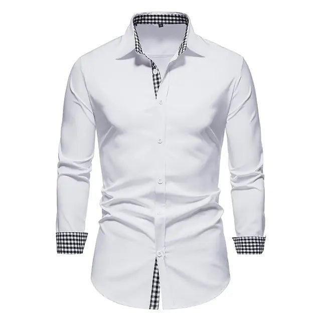 Patchwork Formal Shirts for Men - mrbonnystore - mrbonnystore - 760543_0RXNORH - #product_title# - Patchwork Formal Shirts for Men - #store_name# - #Category# - #Product Name#