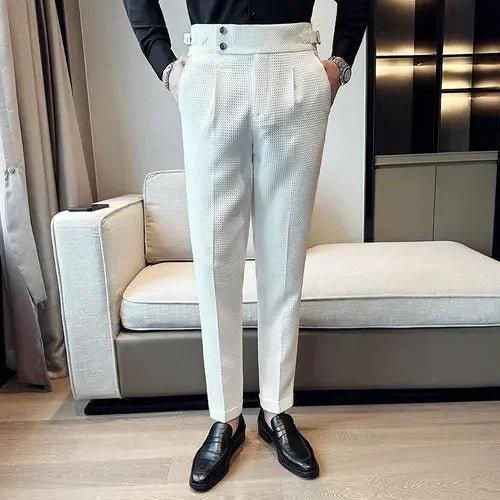 Autumn Winter Pantalones Hombre High Waist Waffle Business Casual Suit Pants for Men - mrbonnystore - mrbonnystore - 1284841_1YGDNFI - #product_title# - Autumn Winter Pantalones Hombre High Waist Waffle Business Casual Suit Pants for Men - My Store - #store_name# - #Category# - #Product Name#