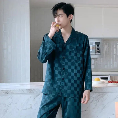 Men's Designer Ice Silk Pajama Set - mrbonnystore - mrbonnystore - 819589_QAH6XXB - #product_title# - Men's Designer Ice Silk Pajama Set - #store_name# - #Category# - #Product Name#