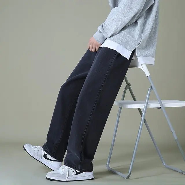 Men's Denim Wide - Leg Pants - mrbonnystore - mrbonnystore - 1173269_LAIWOHQ - #product_title# - Men's Denim Wide - Leg Pants - My Store - #store_name# - #Category# - #Product Name#