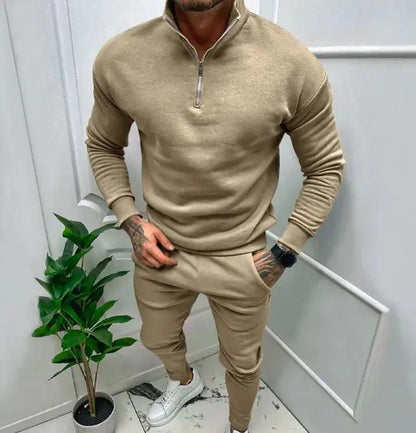 Men's Casual Fleece - lined Solid Color Top And Trousers Suit - mrbonnystore - mrbonnystore - MHD8BML7G - #product_title# - Men's Casual Fleece - lined Solid Color Top And Trousers Suit - My Store - #store_name# - #Category# - #Product Name#