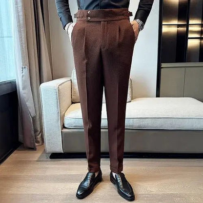 Autumn Winter Pantalones Hombre High Waist Waffle Business Casual Suit Pants for Men - mrbonnystore - mrbonnystore - 1284841_N613Y0Q - #product_title# - Autumn Winter Pantalones Hombre High Waist Waffle Business Casual Suit Pants for Men - My Store - #store_name# - #Category# - #Product Name#