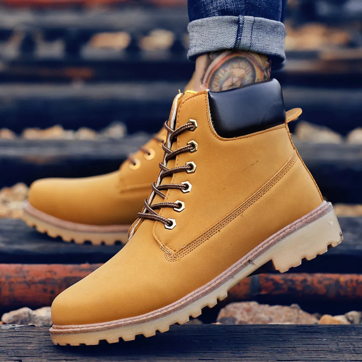 Men's PU Leather High - Top Snow Boots - mrbonnystore - My Store - ROEQ0J46K - #product_title# - Men's PU Leather High - Top Snow Boots - My Store - #store_name# - #Category# - #Product Name#