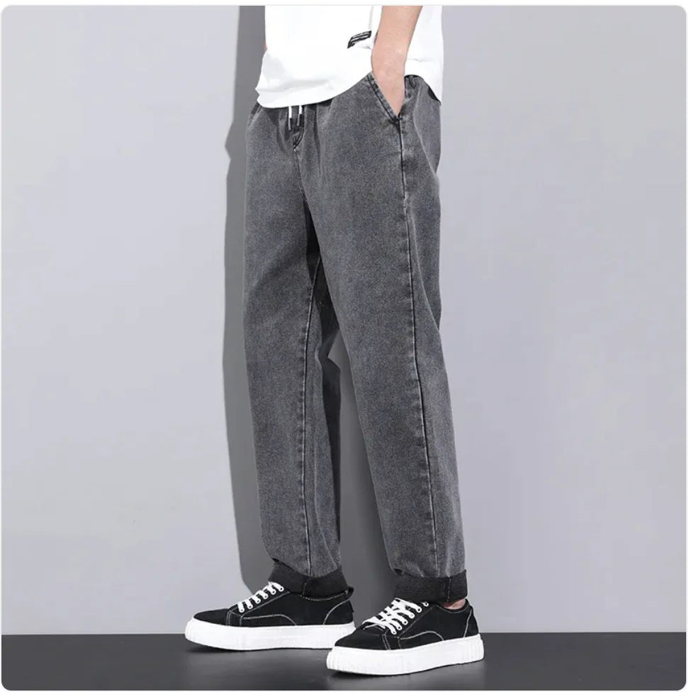 Men's Summer Wide - Leg Drawstring Jeans - mrbonnystore - mrbonnystore - 61KBLD146 - #product_title# - Men's Summer Wide - Leg Drawstring Jeans - My Store - #store_name# - #Category# - #Product Name#