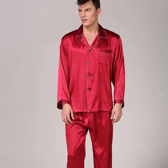 Men's Designer Ice Silk Pajama Set - mrbonnystore - mrbonnystore - 819589_NLQDF3Z - #product_title# - Men's Designer Ice Silk Pajama Set - #store_name# - #Category# - #Product Name#