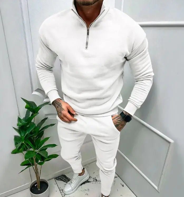 Men's Casual Fleece - lined Solid Color Top And Trousers Suit - mrbonnystore - mrbonnystore - HY4C61G9T - #product_title# - Men's Casual Fleece - lined Solid Color Top And Trousers Suit - My Store - #store_name# - #Category# - #Product Name#