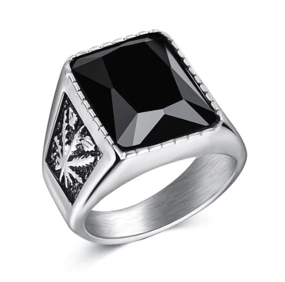 Men's Square Charm Ring - mrbonnystore - mrbonnystore - 678265_8AII1TV - #product_title# - Men's Square Charm Ring - #store_name# - #Category# - #Product Name#