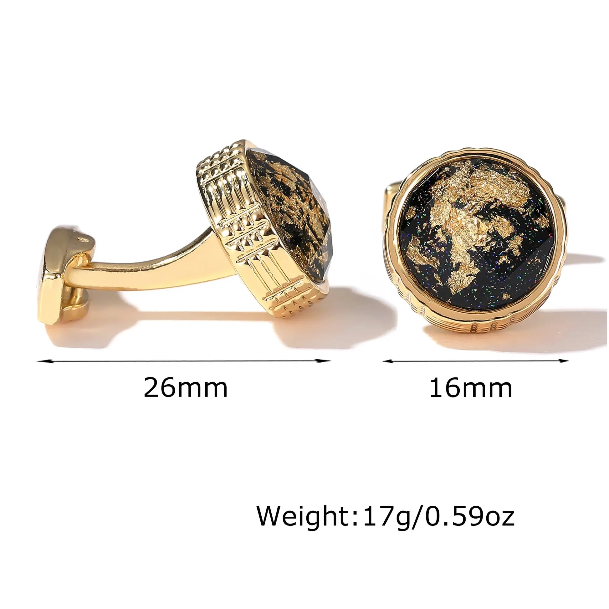 Gold Personalized Round Cufflinks For Men - mrbonnystore - mrbonnystore - 1564815_TQTULBH - #product_title# - Gold Personalized Round Cufflinks For Men - My Store - #store_name# - #Category# - #Product Name#