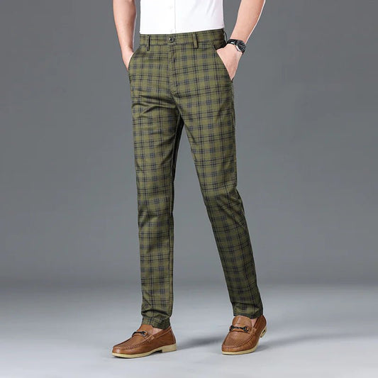 Men's Stripe Plaid Casual Pants - mrbonnystore - mrbonnystore - 5CPKBRNUI - #product_title# - Men's Stripe Plaid Casual Pants - My Store - #store_name# - #Category# - #Product Name#