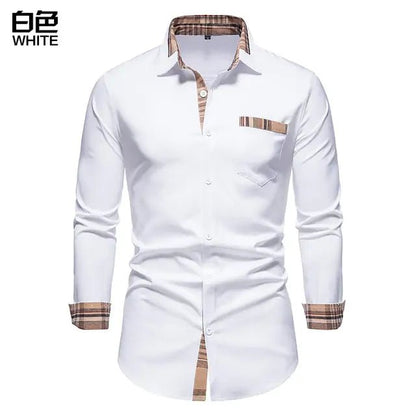 Patchwork Formal Shirts for Men - mrbonnystore - mrbonnystore - 760543_NEE5BLX - #product_title# - Patchwork Formal Shirts for Men - #store_name# - #Category# - #Product Name#