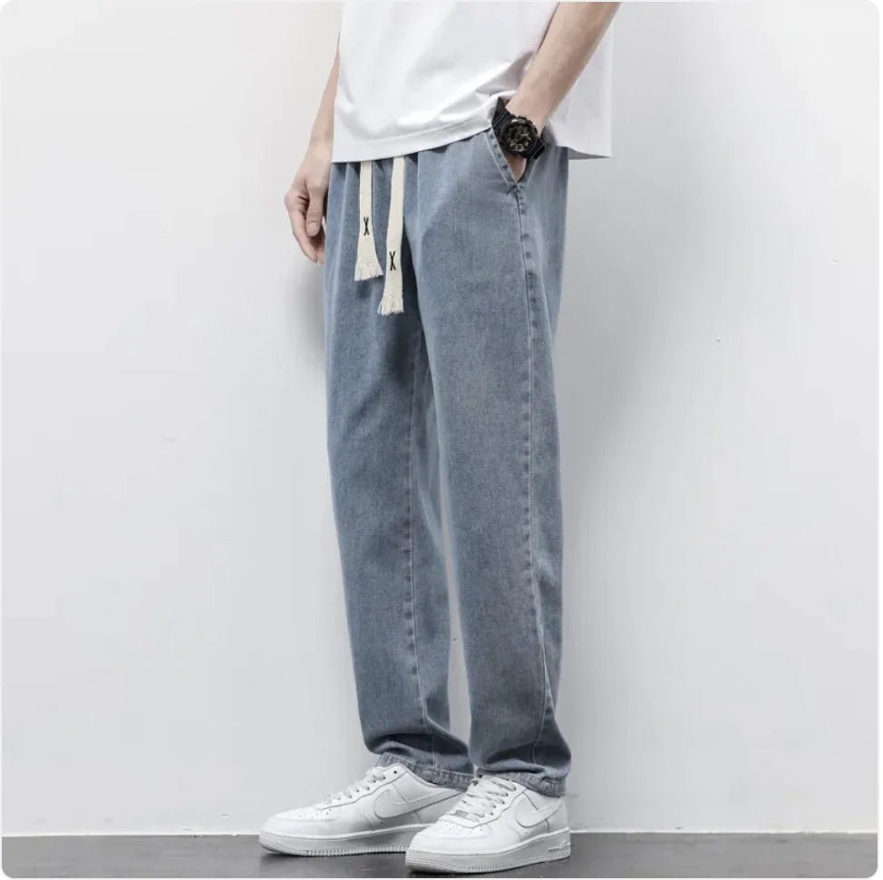 Men's Summer Wide - Leg Drawstring Jeans - mrbonnystore - mrbonnystore - 6B155TXX9 - #product_title# - Men's Summer Wide - Leg Drawstring Jeans - My Store - #store_name# - #Category# - #Product Name#