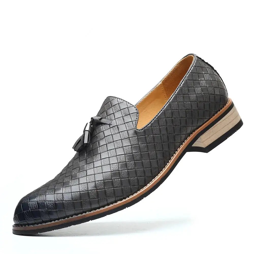 Vintage Patterned Vegan Leather Loafers for Men - mrbonnystore - mrbonnystore - 1005004131427308 - Black - US 6 (EUR 38) - #product_title# - Vintage Patterned Vegan Leather Loafers for Men - My Store - #store_name# - #Category# - #Product Name#