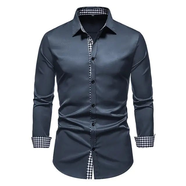 Patchwork Formal Shirts for Men - mrbonnystore - mrbonnystore - 760543_RL3CPSM - #product_title# - Patchwork Formal Shirts for Men - #store_name# - #Category# - #Product Name#