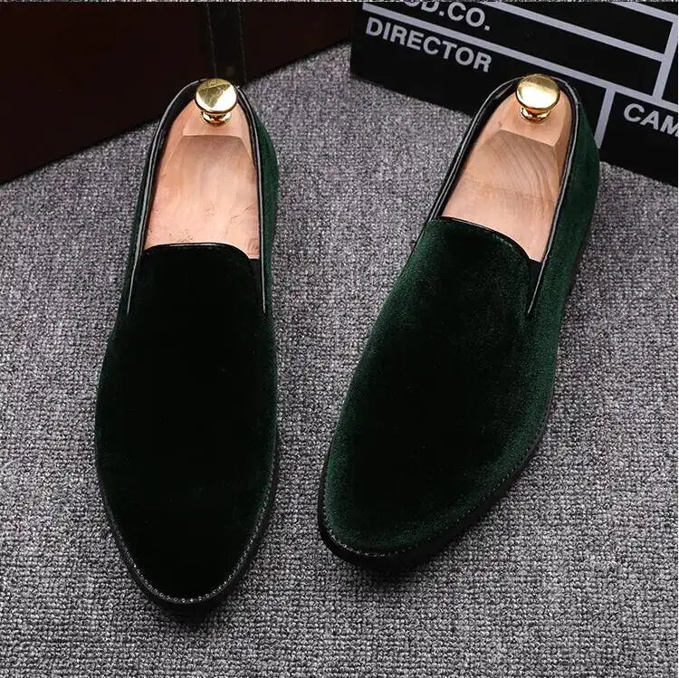 Red Bottom Suede Loafers for Men - mrbonnystore - mrbonnystore - 1005003209106483 - Green - 38 - #product_title# - Red Bottom Suede Loafers for Men - My Store - #store_name# - #Category# - #Product Name#