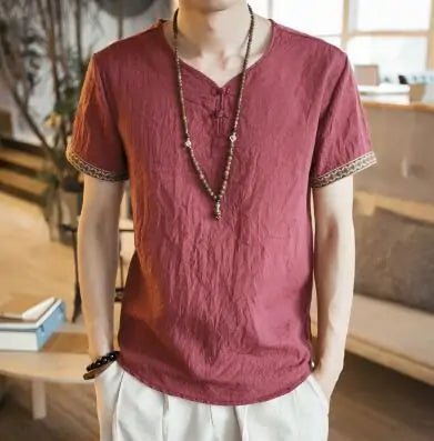 Linen Vintage T Shirt For Men - mrbonnystore - mrbonnystore - 503262_HUWX7MY - #product_title# - Linen Vintage T Shirt For Men - #store_name# - #Category# - #Product Name#