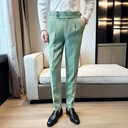 Autumn Winter Pantalones Hombre High Waist Waffle Business Casual Suit Pants for Men - mrbonnystore - mrbonnystore - 1284841_RYECBXG - #product_title# - Autumn Winter Pantalones Hombre High Waist Waffle Business Casual Suit Pants for Men - My Store - #store_name# - #Category# - #Product Name#