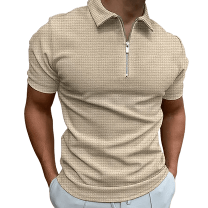 Summer New Men's Zipper Waffle Polo Shirt Short Sleeve Waffle - mrbonnystore - My Store - 1527609_6PDO53P - #product_title# - Summer New Men's Zipper Waffle Polo Shirt Short Sleeve Waffle - My Store - #store_name# - #Category# - #Product Name#