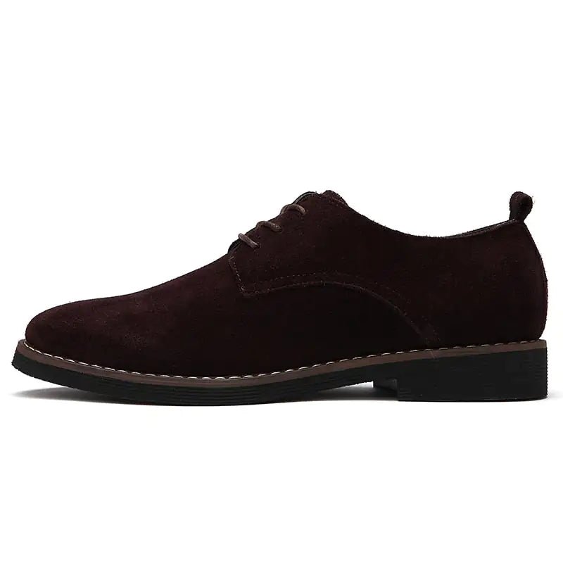 The Roxida - Suede Leather Oxford Shoes For Men - mrbonnystore - mrbonnystore - 2251832755553398 - Brown men flats - 9.5 - #product_title# - The Roxida - Suede Leather Oxford Shoes For Men - My Store - #store_name# - #Category# - #Product Name#