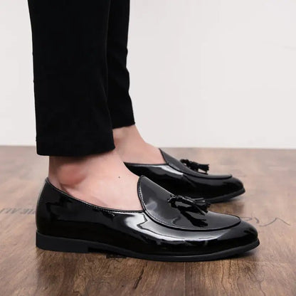 il Lussone - Italian Style Patent Leather Loafers for Men - mrbonnystore - mrbonnystore - 4000659559809 - cx7601 - heise - 12.5 - #product_title# - il Lussone - Italian Style Patent Leather Loafers for Men - My Store - #store_name# - #Category# - #Product Name#