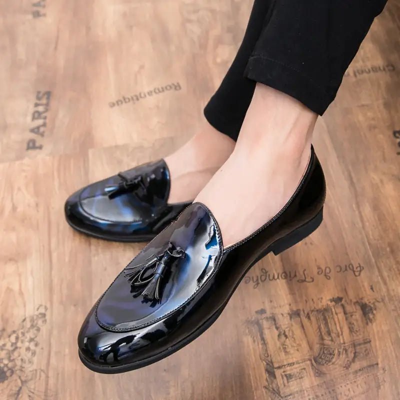 il Lussone - Italian Style Patent Leather Loafers for Men - mrbonnystore - mrbonnystore - 4000659559809 - cx7601 - heise - 8 - #product_title# - il Lussone - Italian Style Patent Leather Loafers for Men - My Store - #store_name# - #Category# - #Product Name#