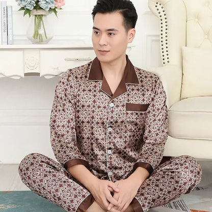 Men's Designer Ice Silk Pajama Set - mrbonnystore - mrbonnystore - 819589_KTMLIGM - #product_title# - Men's Designer Ice Silk Pajama Set - #store_name# - #Category# - #Product Name#