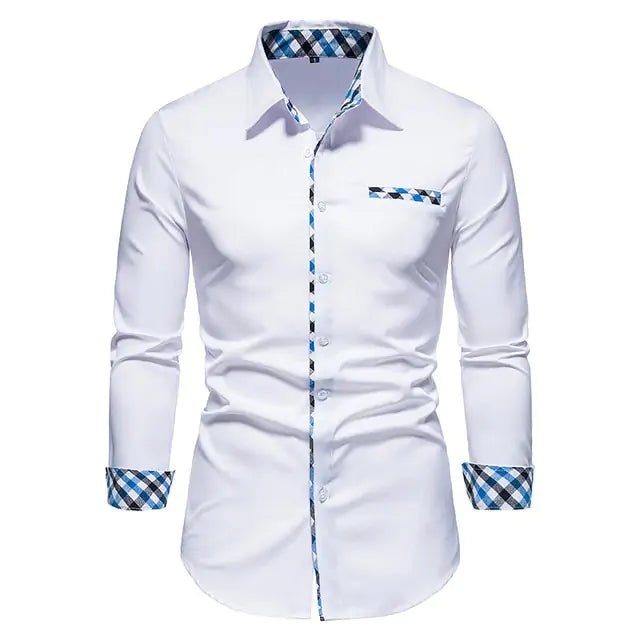 Patchwork Formal Shirts for Men - mrbonnystore - mrbonnystore - 760543_0MBGJDS - #product_title# - Patchwork Formal Shirts for Men - #store_name# - #Category# - #Product Name#