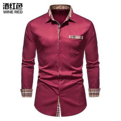 Patchwork Formal Shirts for Men - mrbonnystore - mrbonnystore - 760543_A8Q5SKR - #product_title# - Patchwork Formal Shirts for Men - #store_name# - #Category# - #Product Name#