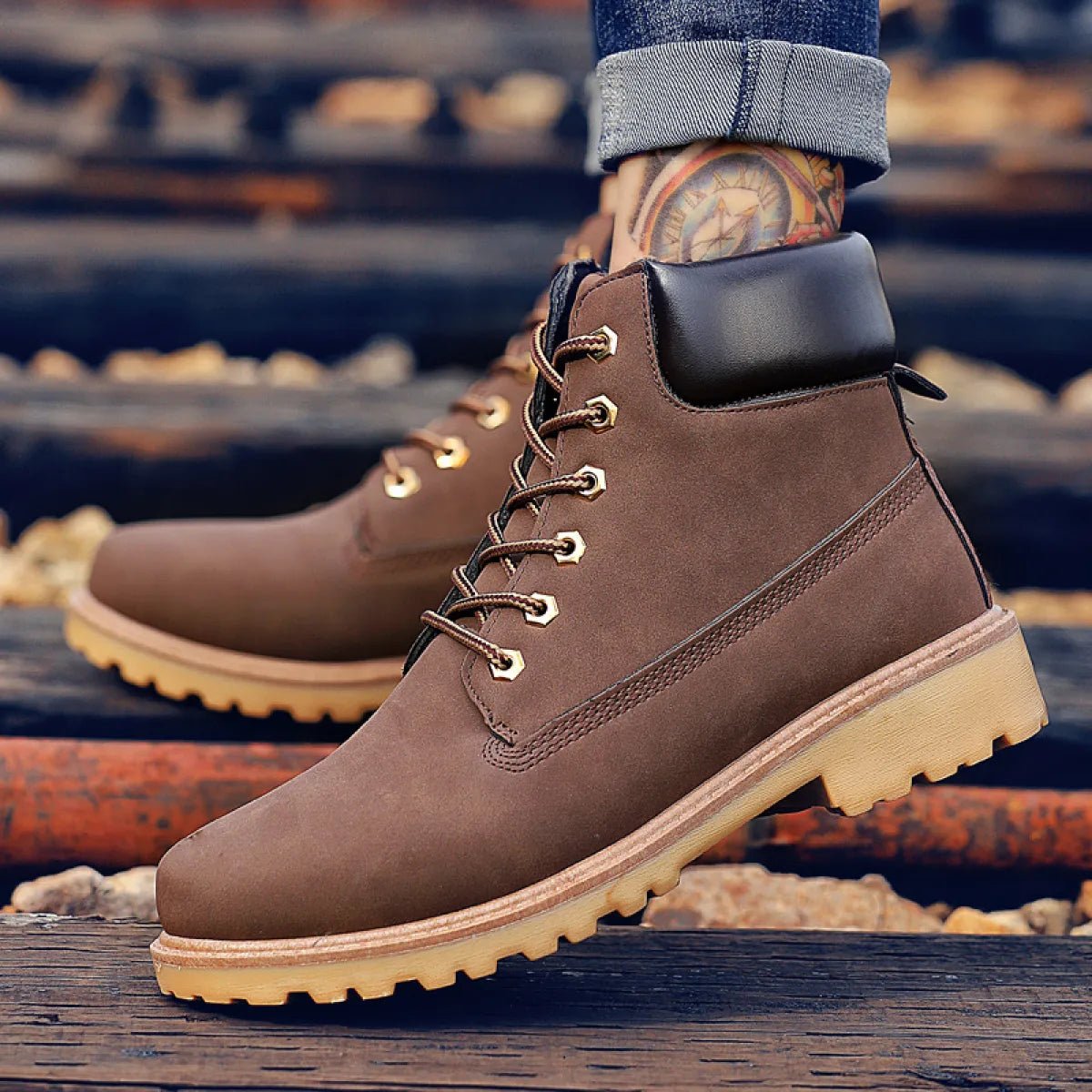 Men's PU Leather High - Top Snow Boots - mrbonnystore - My Store - R5S34RJB0 - #product_title# - Men's PU Leather High - Top Snow Boots - My Store - #store_name# - #Category# - #Product Name#