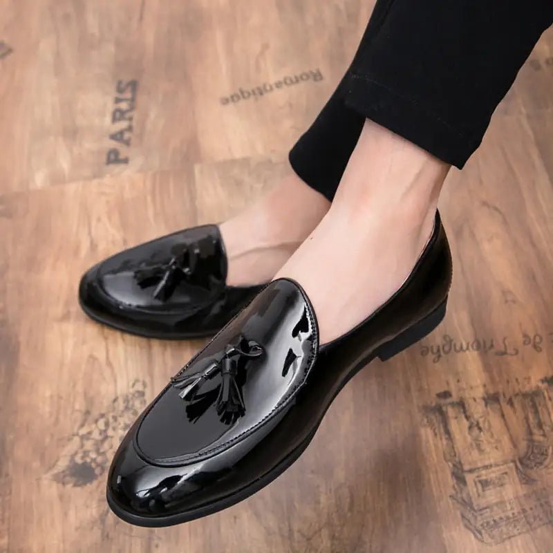 il Lussone - Italian Style Patent Leather Loafers for Men - mrbonnystore - mrbonnystore - 4000659559809 - cx7601 - heise - 8.5 - #product_title# - il Lussone - Italian Style Patent Leather Loafers for Men - My Store - #store_name# - #Category# - #Product Name#