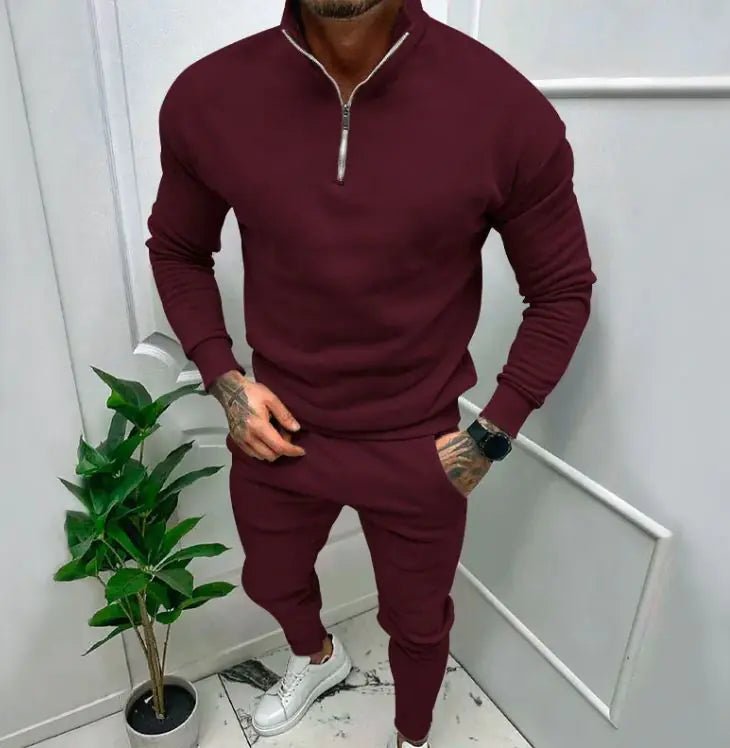 Men's Casual Fleece - lined Solid Color Top And Trousers Suit - mrbonnystore - mrbonnystore - ZUQLZ4P7H - #product_title# - Men's Casual Fleece - lined Solid Color Top And Trousers Suit - My Store - #store_name# - #Category# - #Product Name#