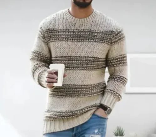 Men's Striped Knit Pullover - mrbonnystore - mrbonnystore - D3ZNM3ZRH - #product_title# - Men's Striped Knit Pullover - My Store - #store_name# - #Category# - #Product Name#