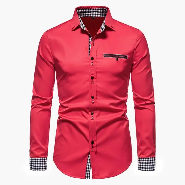 Patchwork Formal Shirts for Men - mrbonnystore - mrbonnystore - 760543_MGZNQVX - #product_title# - Patchwork Formal Shirts for Men - #store_name# - #Category# - #Product Name#