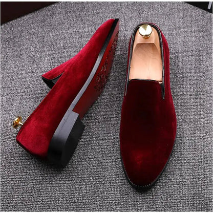 Red Bottom Suede Loafers for Men - mrbonnystore - mrbonnystore - 1005003209106483 - Green - 42 - #product_title# - Red Bottom Suede Loafers for Men - My Store - #store_name# - #Category# - #Product Name#