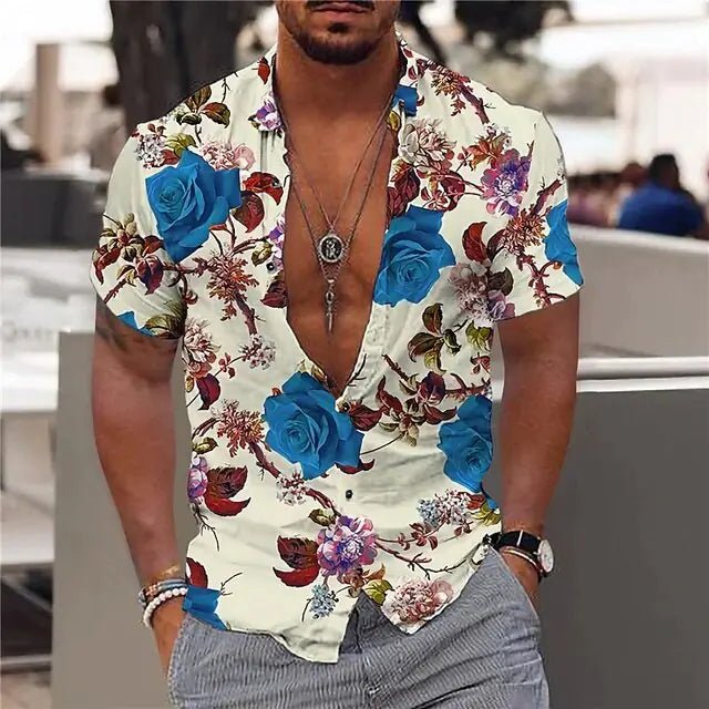 Summer Hawaiian Floral Shirts For Men - mrbonnystore - mrbonnystore - 1092696_3OH6CNO - #product_title# - Summer Hawaiian Floral Shirts For Men - #store_name# - #Category# - #Product Name#