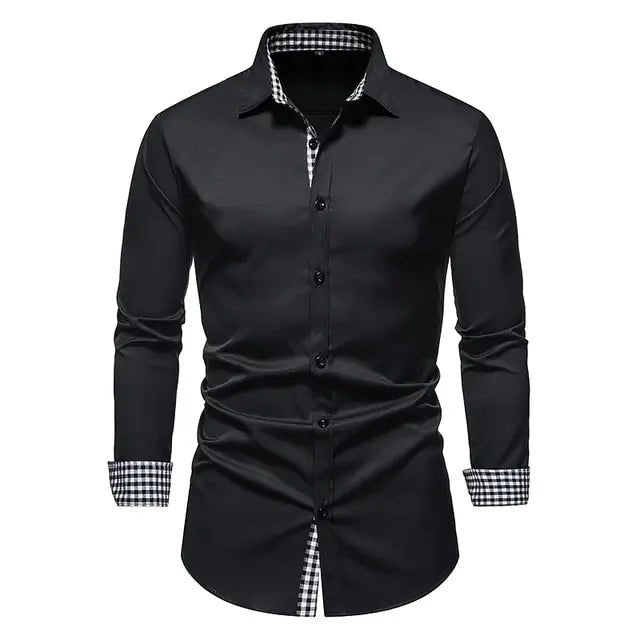 Patchwork Formal Shirts for Men - mrbonnystore - mrbonnystore - 760543_3N8XIFU - #product_title# - Patchwork Formal Shirts for Men - #store_name# - #Category# - #Product Name#