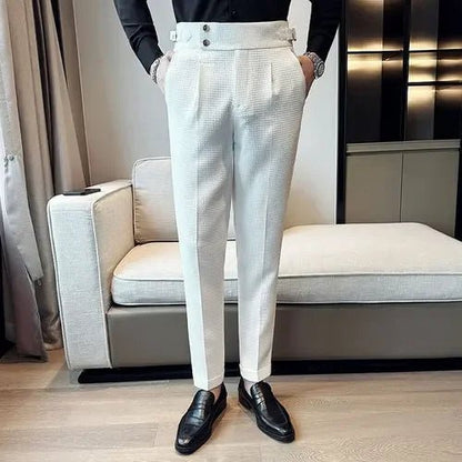 Autumn Winter Pantalones Hombre High Waist Waffle Business Casual Suit Pants for Men - mrbonnystore - mrbonnystore - 1284841_TSJCTRI - #product_title# - Autumn Winter Pantalones Hombre High Waist Waffle Business Casual Suit Pants for Men - My Store - #store_name# - #Category# - #Product Name#