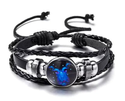 Luminous Zodiac Constellation Braided Couples Leather Bracelet for Men - mrbonnystore - mrbonnystore - W1NA3AZQU - #product_title# - Luminous Zodiac Constellation Braided Couples Leather Bracelet for Men - My Store - #store_name# - #Category# - #Product Name#